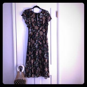 Zara woman floral midi dress